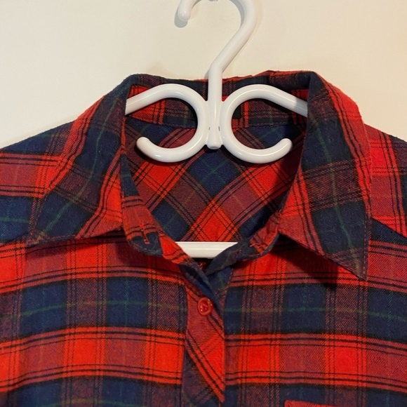 Red Plaid Women's Dress - Picture 3 of 8